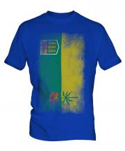 Saskatchewan Faded Flag Mens T-Shirt