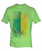 Saskatchewan Faded Flag Mens T-Shirt