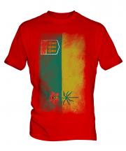 Saskatchewan Faded Flag Mens T-Shirt