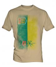 Saskatchewan Faded Flag Mens T-Shirt