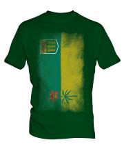Saskatchewan Faded Flag Mens T-Shirt