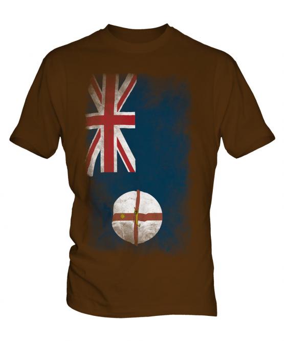 New South Wales Faded Flag Mens T-Shirt
