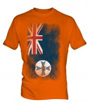 Queensland Faded Flag Mens T-Shirt