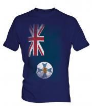 Queensland Faded Flag Mens T-Shirt