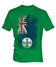Queensland Faded Flag Mens T-Shirt