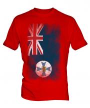 Queensland Faded Flag Mens T-Shirt