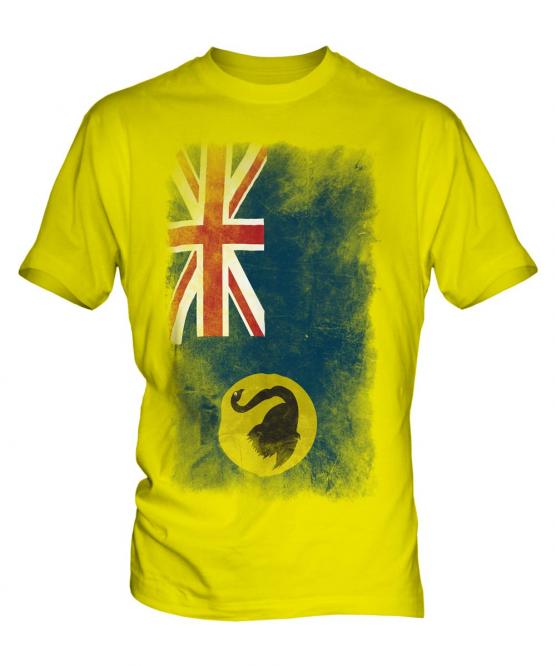 Western Australia Faded Flag Mens T-Shirt