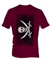 Pirate Faded Flag Mens T-Shirt