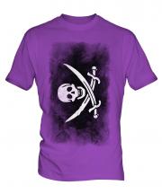 Pirate Faded Flag Mens T-Shirt