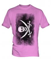 Pirate Faded Flag Mens T-Shirt