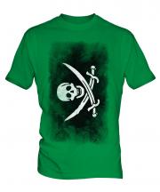 Pirate Faded Flag Mens T-Shirt