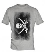 Pirate Faded Flag Mens T-Shirt