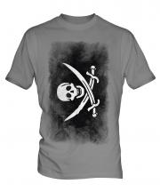 Pirate Faded Flag Mens T-Shirt