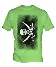 Pirate Faded Flag Mens T-Shirt