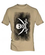 Pirate Faded Flag Mens T-Shirt
