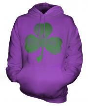 Shamrock Distressed Print Unisex Adult Hoodie
