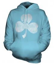 Shamrock Distressed Print Unisex Adult Hoodie