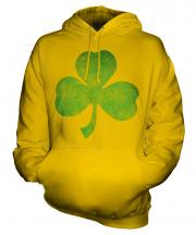 Shamrock Distressed Print Unisex Adult Hoodie