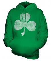 Shamrock Distressed Print Unisex Adult Hoodie