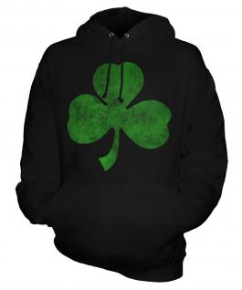 Shamrock Distressed Print Unisex Adult Hoodie