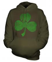 Shamrock Distressed Print Unisex Adult Hoodie