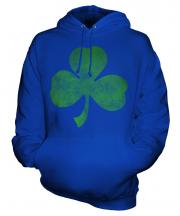 Shamrock Distressed Print Unisex Adult Hoodie