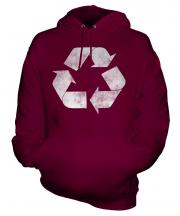 Recycle Distressed Print Unisex Adult Hoodie