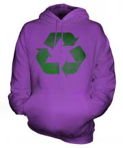 Recycle Distressed Print Unisex Adult Hoodie
