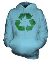 Recycle Distressed Print Unisex Adult Hoodie