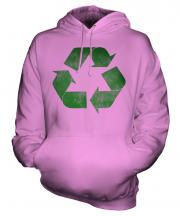Recycle Distressed Print Unisex Adult Hoodie