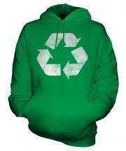 Recycle Distressed Print Unisex Adult Hoodie