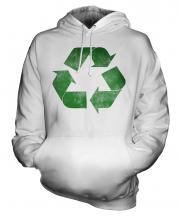 Recycle Distressed Print Unisex Adult Hoodie