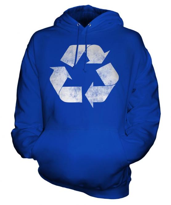 Recycle Distressed Print Unisex Adult Hoodie