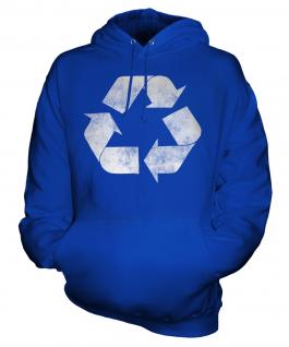 Recycle Distressed Print Unisex Adult Hoodie