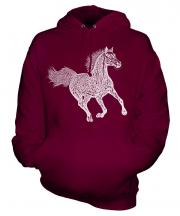 Galloping Horse Sketch Unisex Adult Hoodie