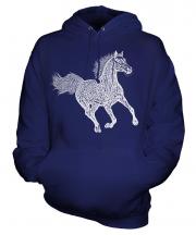 Galloping Horse Sketch Unisex Adult Hoodie