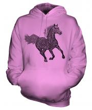 Galloping Horse Sketch Unisex Adult Hoodie
