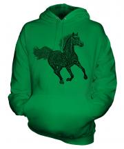 Galloping Horse Sketch Unisex Adult Hoodie