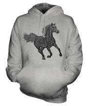 Galloping Horse Sketch Unisex Adult Hoodie