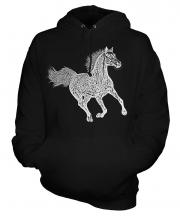 Galloping Horse Sketch Unisex Adult Hoodie