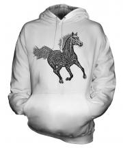 Galloping Horse Sketch Unisex Adult Hoodie