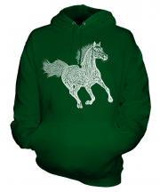 Galloping Horse Sketch Unisex Adult Hoodie