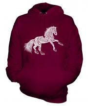 Rearing Horse Sketch Unisex Adult Hoodie