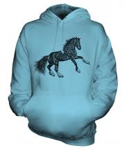 Rearing Horse Sketch Unisex Adult Hoodie