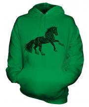 Rearing Horse Sketch Unisex Adult Hoodie