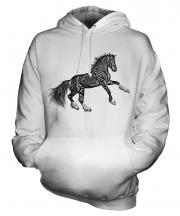 Rearing Horse Sketch Unisex Adult Hoodie