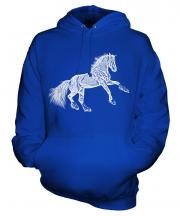 Rearing Horse Sketch Unisex Adult Hoodie