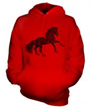 Rearing Horse Sketch Unisex Adult Hoodie