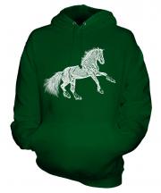 Rearing Horse Sketch Unisex Adult Hoodie