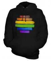 Gay Pride Watercolour Unisex Adult Hoodie
